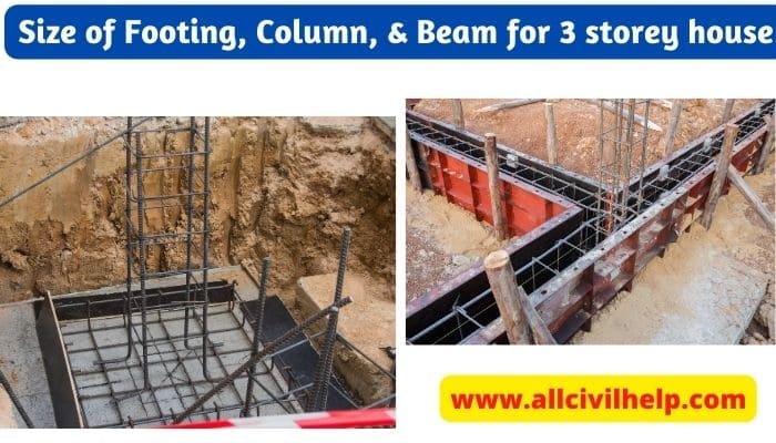 Size Of Footing Column Beam For 3 Storey House 1 