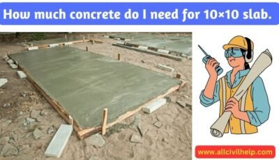 How much concrete do I need for 10×10 slab